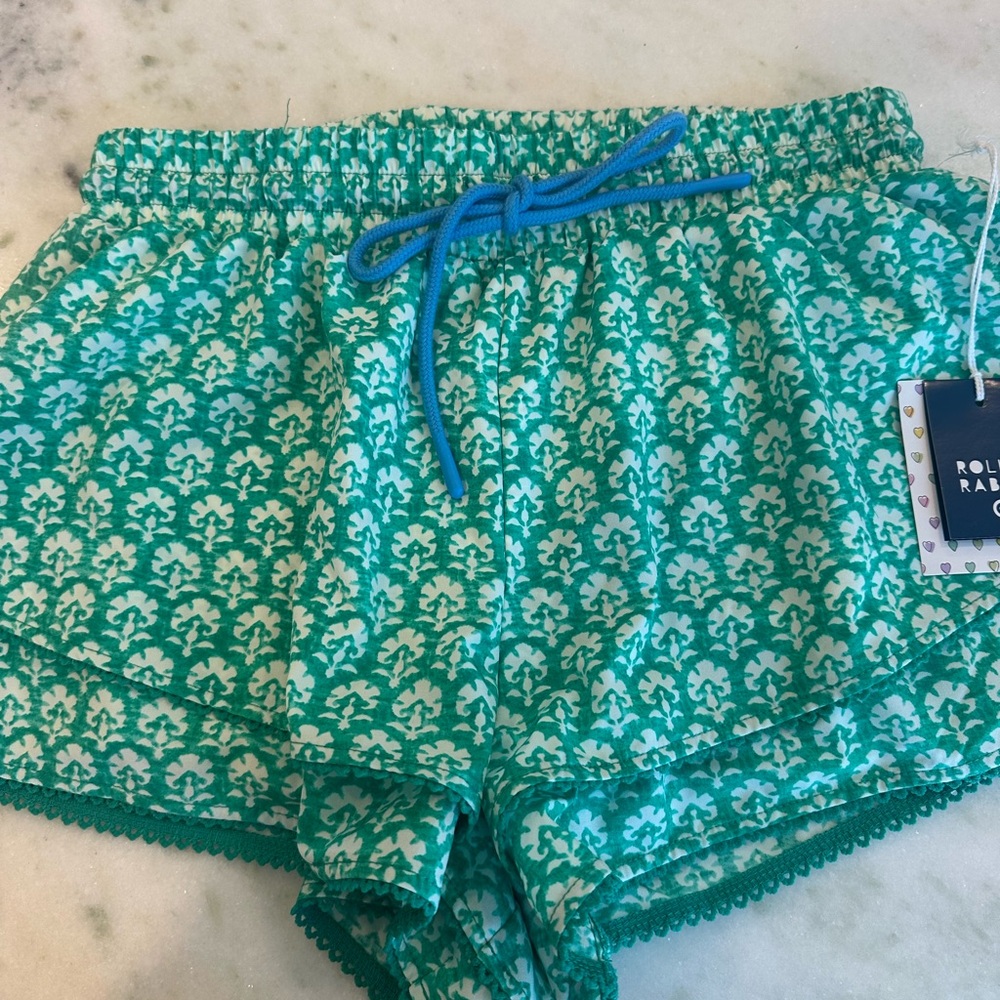 Roller Rabbit x Target Green Patterned Shorts wit… - image 1